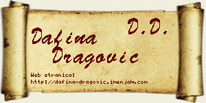 Dafina Dragović vizit kartica